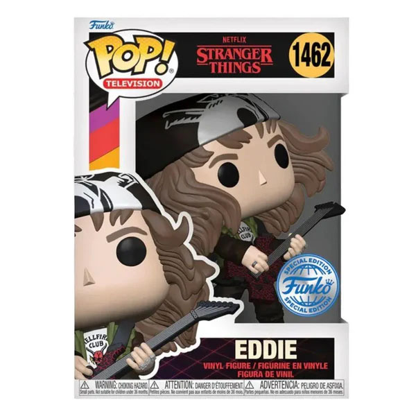 Funko POP #1462 Stranger Things Season 4 Eddie with Guitar Exclusive Figure